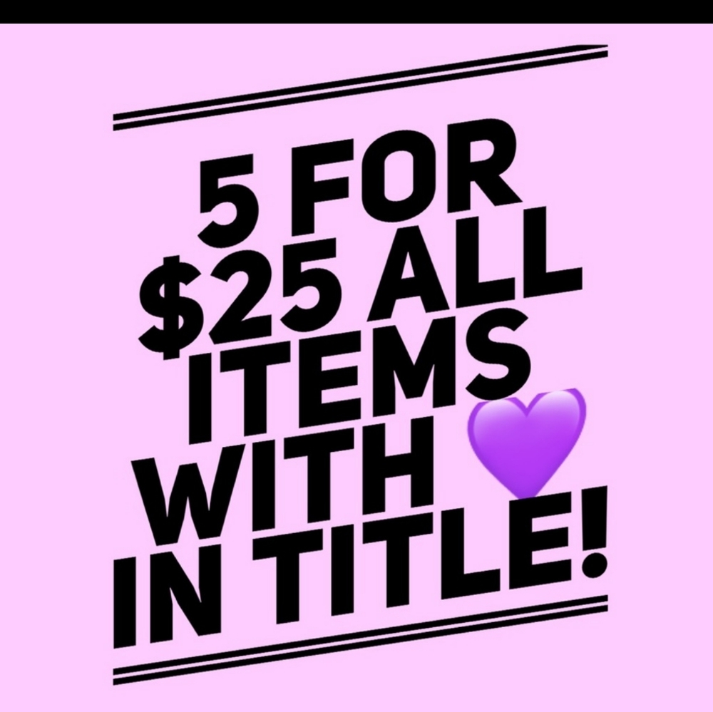๐ 5 FOR 25.00 ๐ Women's, Mens and Home included - Picture 1 of 1